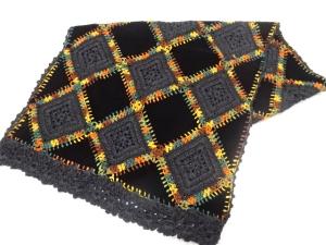 ビロード　リボン刺繍　ショール
